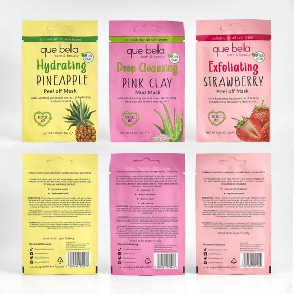 Que Bella Holiday Radiance Renew 3 Face Mask Set - Picture 3 of 5